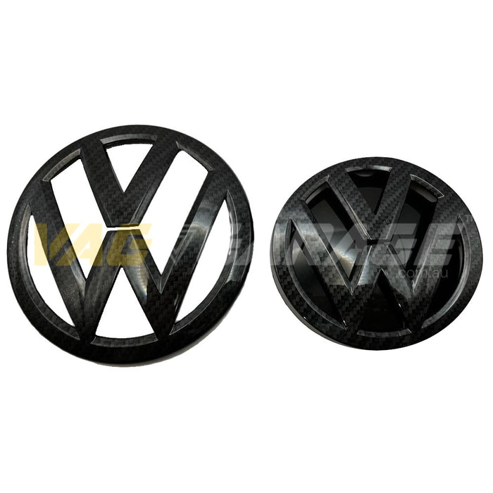 VW Carbon Fibre Style Badge Set (Clip on) MK7