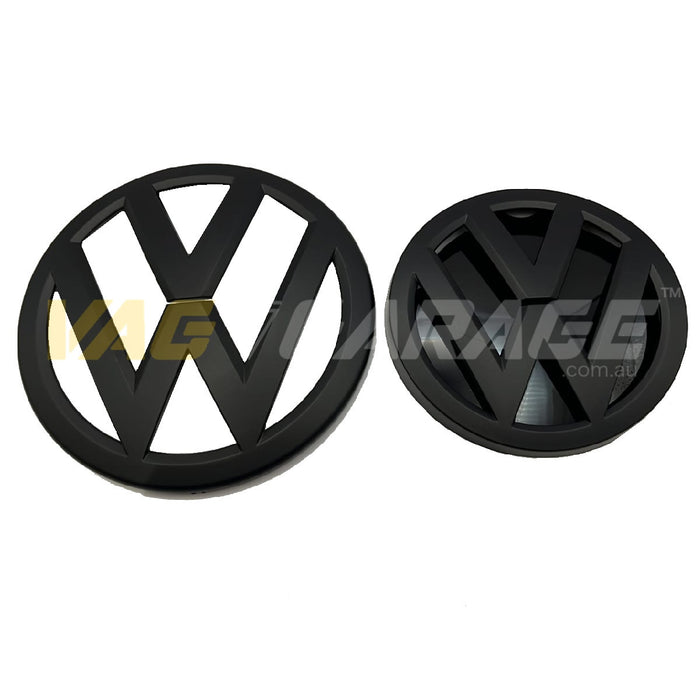 VW Matte Black Badge Set (Clip on) MK7