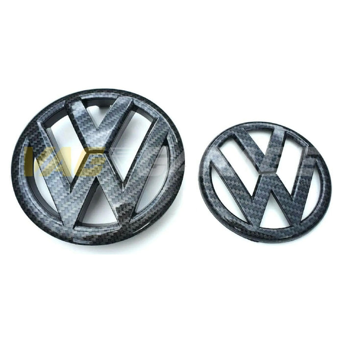 VW Carbon Fibre Badge Set (Clip on) MK6