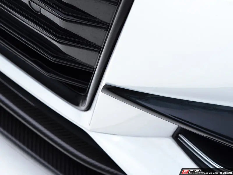 Audi B9 S4 / A4 S-Line Front Bumper Grille Flare Set - Gloss Black