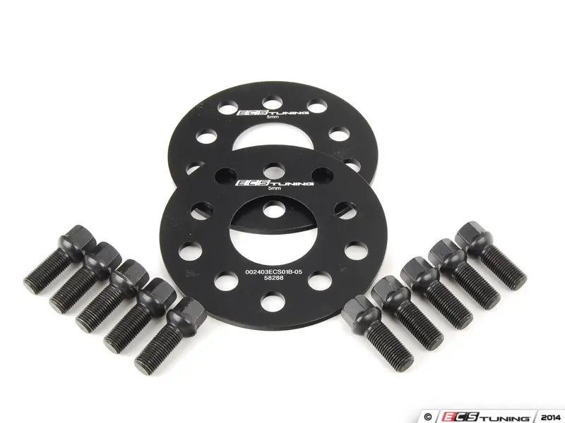 ECS Tuning - 5mm Spacer Kit with Black Ball Seat Bolts 57.1CB