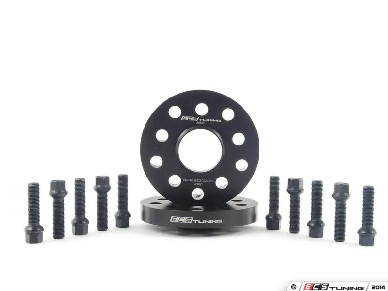 ECS Tuning - 20mm Spacer Kit with Black Ball Seat Bolts 57.1CB