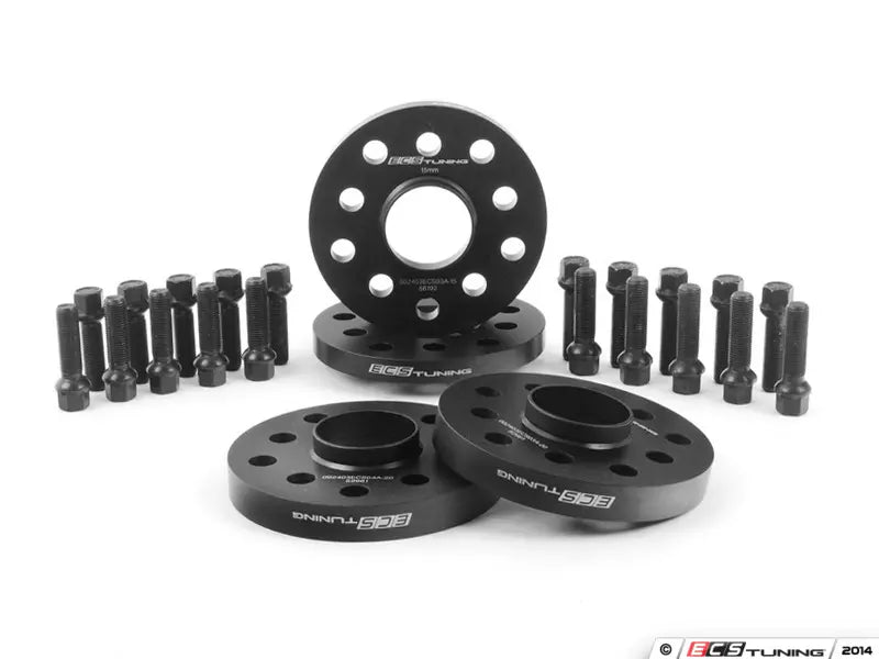ECS Tuning - MQB Flush Kit with Black Ball Seat Bolts 15/20mm F/R
