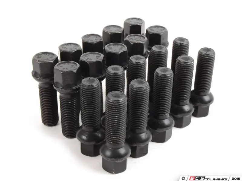 ECS Tuning - Audi B8 A4/S4 Flush Kit with Black Ball Seat Bolts 10/12.5mm F/R. 66.5CB