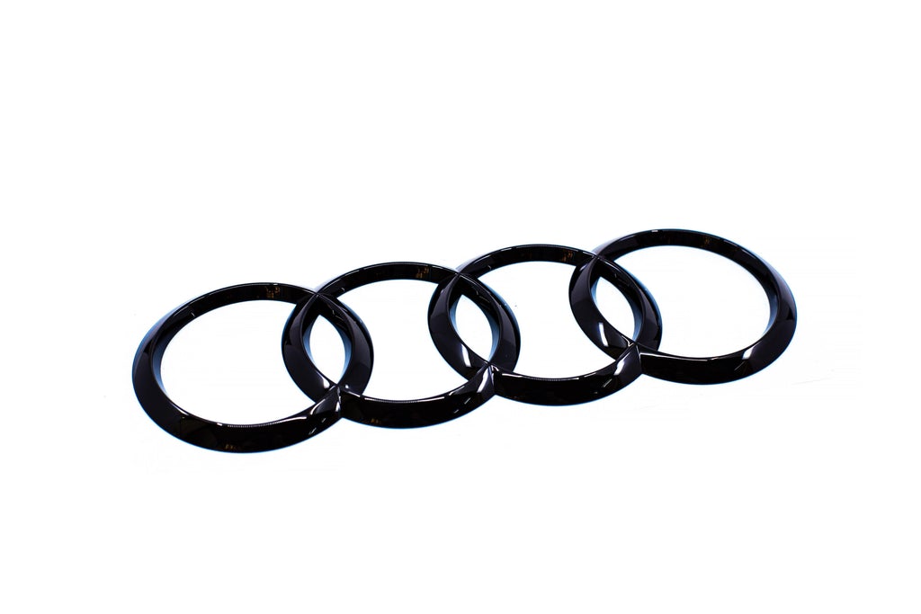Genuine Audi Rear Trunk '4 Rings' Gloss Black Badge for B9 A4/S4/RS4 | C8 A6/S6 - 8W9853742A T94