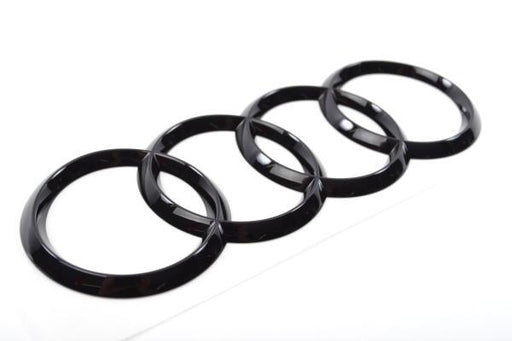 Audi Rear Trunk '4 Rings' Gloss Black Badge - 8V5853742 T94 - Genuine - VAG Garage Australia PTY LTD. - VW/AUDI Aerokits, Aftermarket and Performance parts.