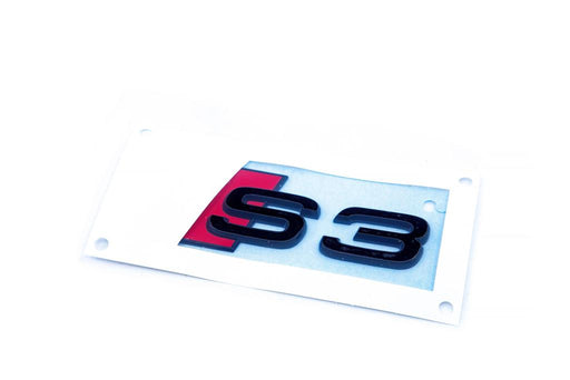 Audi 'S3' 8V Rear Gloss Black Badge - 8Y0853735 T94 - Genuine - VAG Garage Australia PTY LTD. - VW/AUDI Aerokits, Aftermarket and Performance parts.