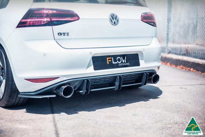 Flow Design VW MK7 Golf GTI Rear Spats (Pair) & Flow-Lock Fins