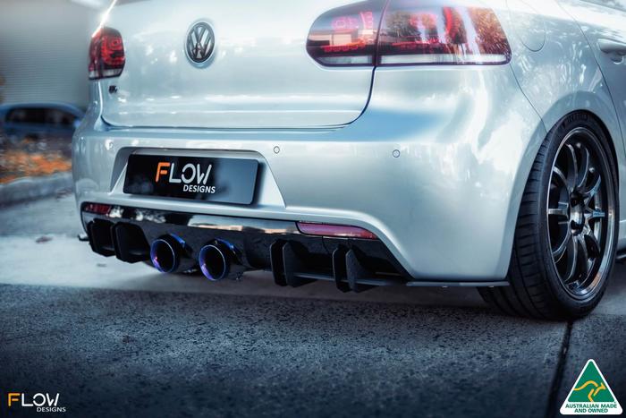 Flow Design VW MK6 Golf R Rear Spats V3 (Pair) - VAG Garage Australia PTY LTD