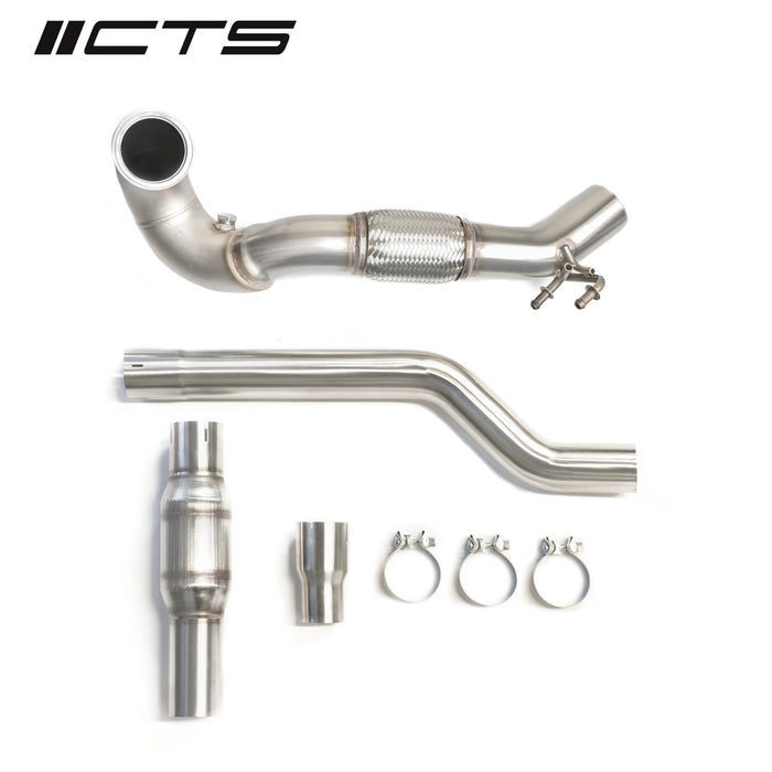 CTS Turbo - Downpipe with Catalytic Converter for VW MK7R / Audi 8V S3
