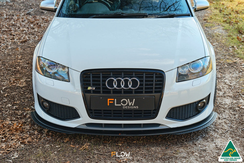 Flow Design Audi S3 8P (PFL) Sportback Front Lip Splitter V3