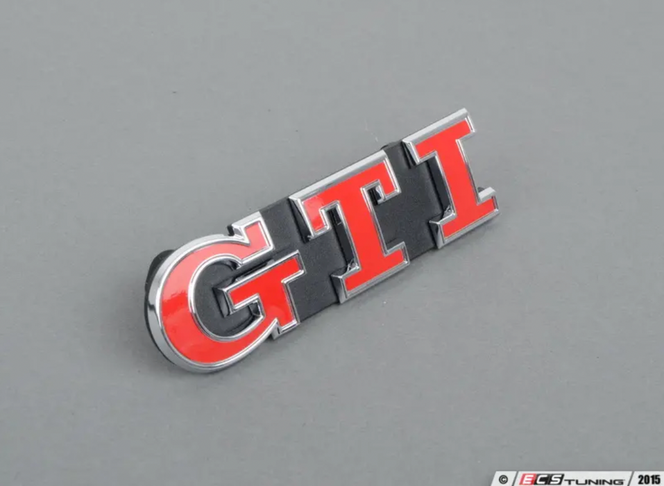 Genuine Front "GTI" Emblem MK7 - Red 5G0 853 679 P WYR