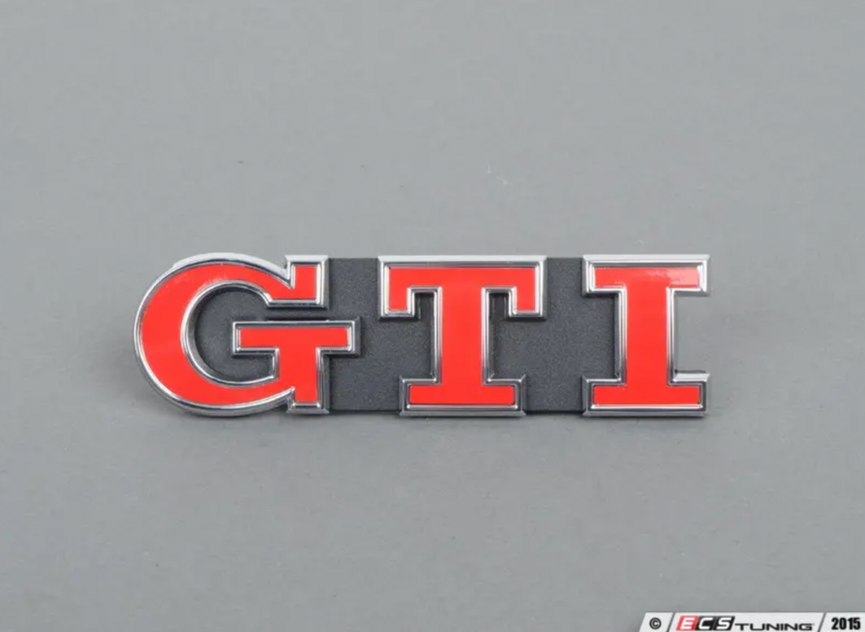 Genuine Front "GTI" Emblem MK7 - Red 5G0 853 679 P WYR