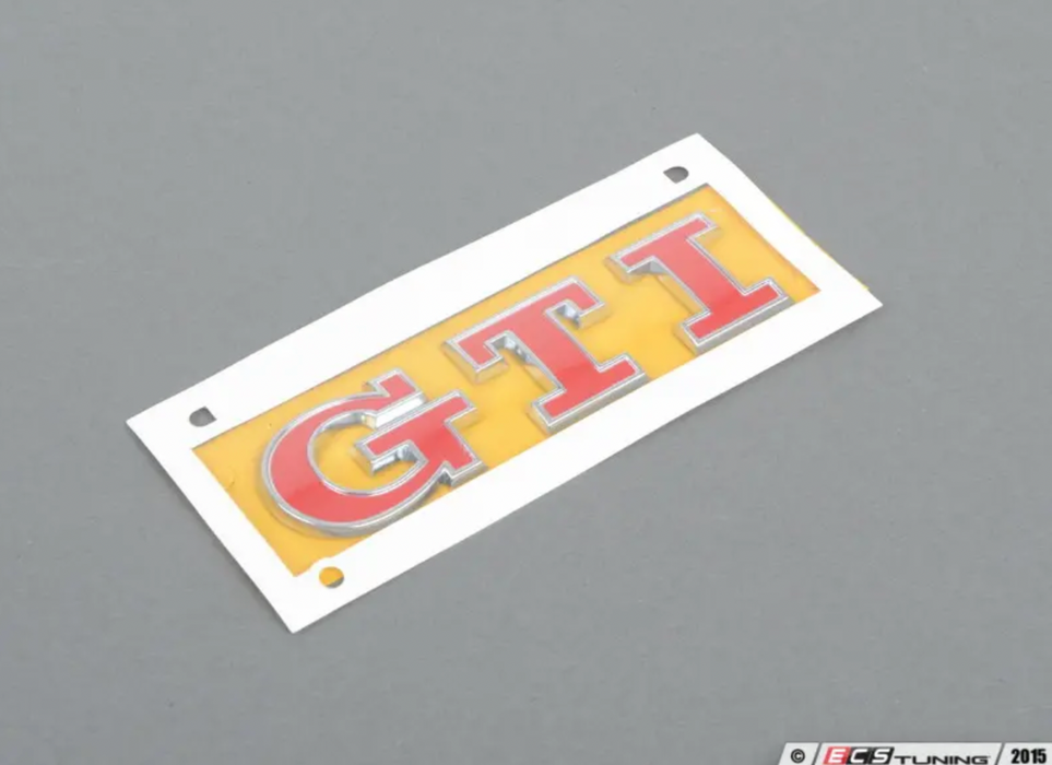 Genuine Rear "GTI" Emblem MK7 - Red 5G0 853 675 AC JZQ