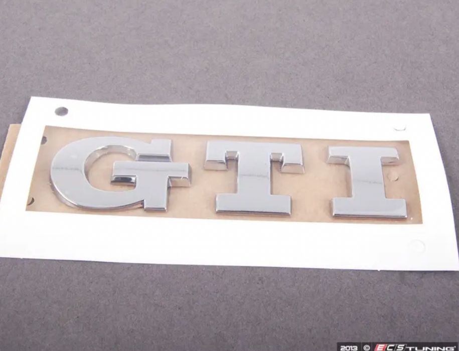 Genuine Rear "GTI" Emblem MK5/6 - Chrome 1K0 853 675 BJ 739