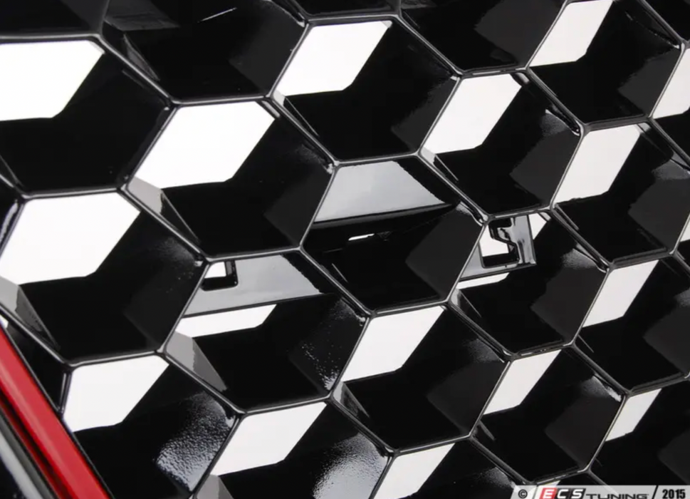 Bremmen Parts - MK5 Black Honeycomb Grille with Red Strip
