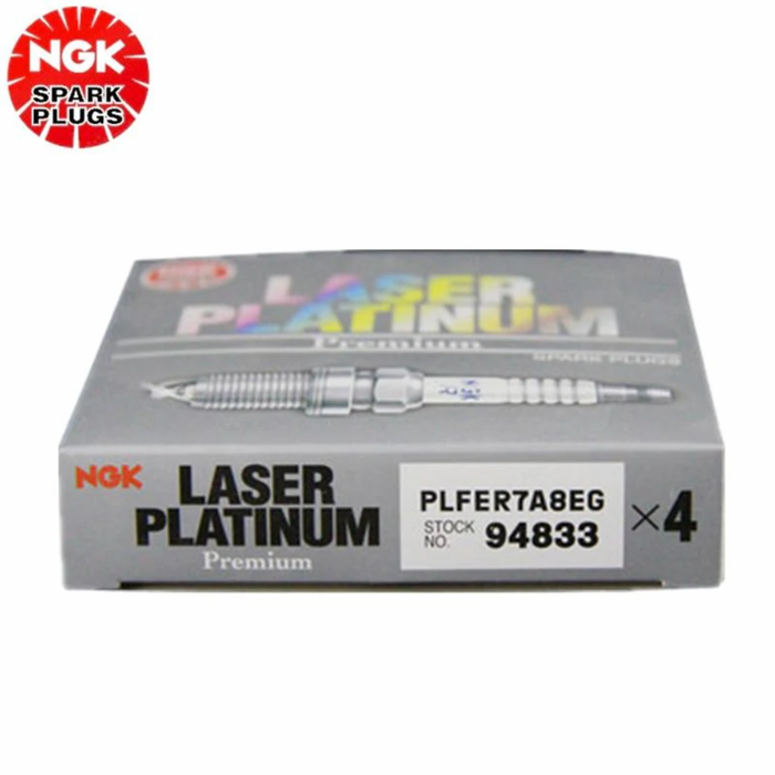 NGK PLFER7A8EG - Laser Platinum Spark Plugs (x4) - Audi 8V S3/TT/TTS & Volkswagen MK7 GTI/R
