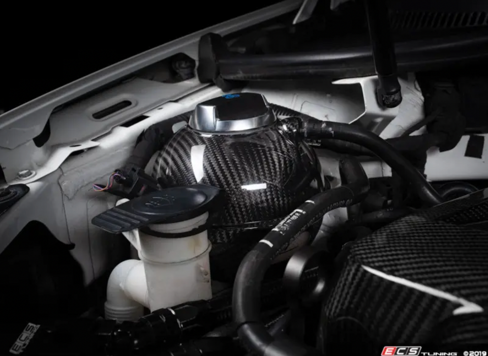 ECS Tuning Carbon Fibre Expansion Tank Cover Kit MK5/6 GTI/R/R32 Tiguan Jetta Passat Audi A3 8P