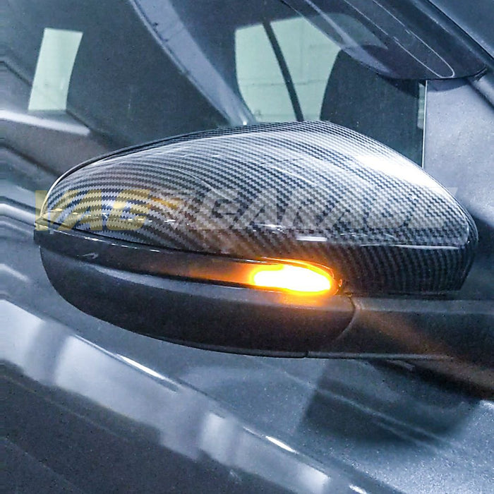 VGA® Smoked LED Sequential Indicators + Carbon Fibre Style Mirror Caps (VW MK6 models / 2009 - 2012) - VAG Garage Australia ® - VW/AUDI Aerokits, Aftermarket Parts & Accessories.
