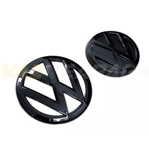 VW Gloss/Matte Black Badge Set (Clip on) VW Caddy MK4